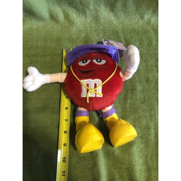 Red M&M's character with Purple hat with Tag - Picture 3 of 4